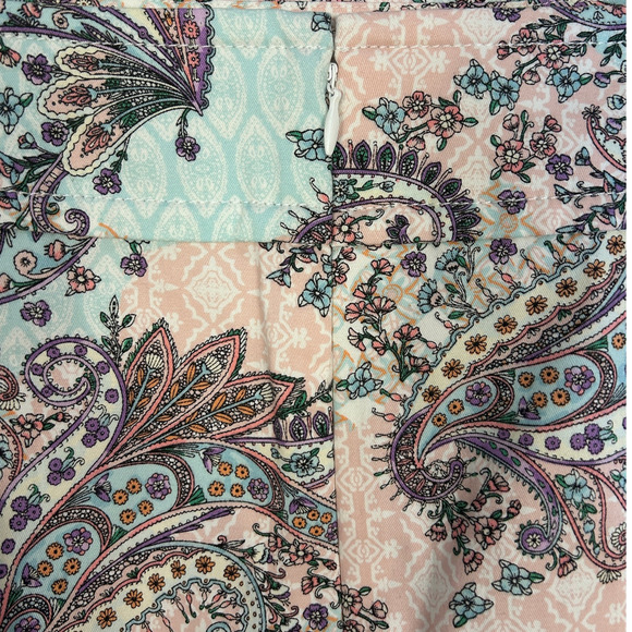 Talbots Women's Size 12 Pastel Paisley Floral Knee Length A-Line Skirt #0147 - Picture 3 of 7